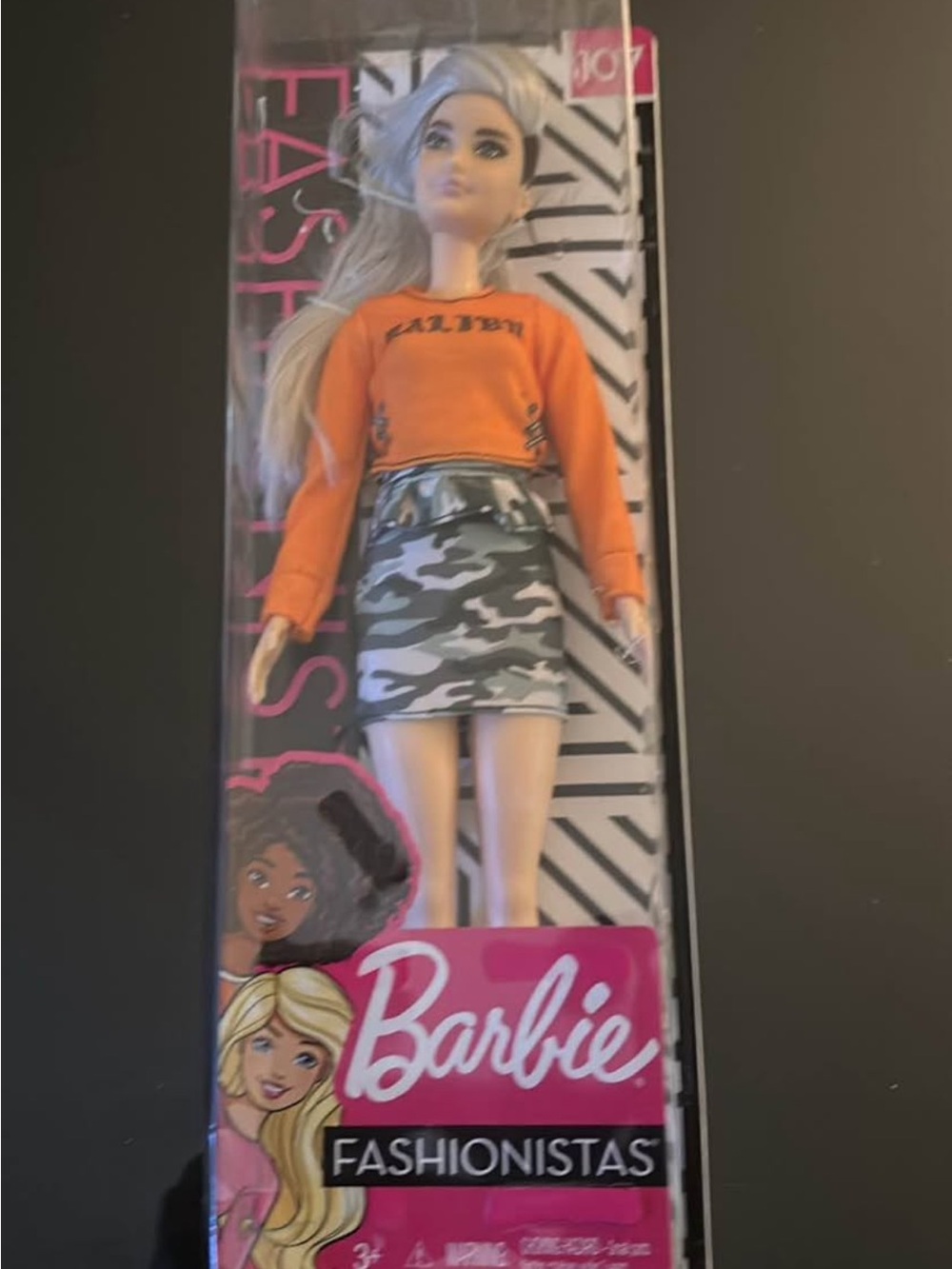 Barbie Orange Top with Green Camo Mini Skirt